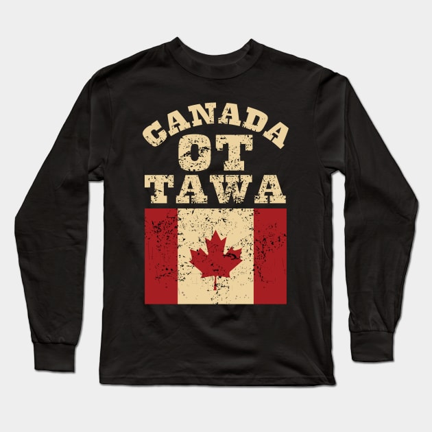 Flag of Canada Long Sleeve T-Shirt by KewaleeTee